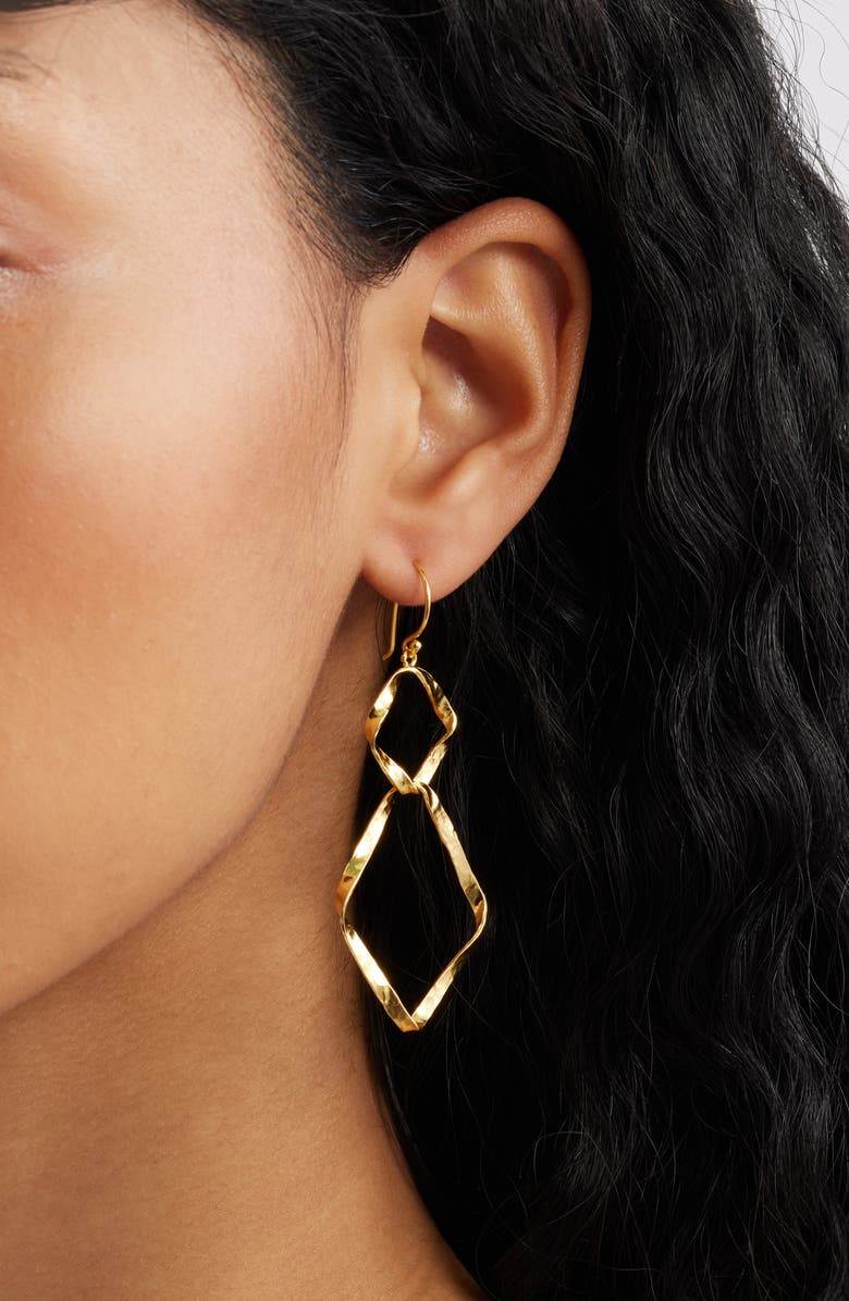 Kiara by Ki-ele Aria Drop Earrings, Alternate, color, Gold