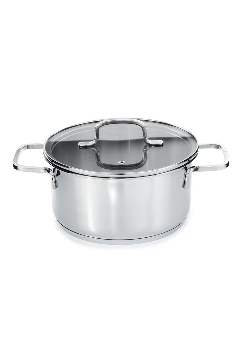 Dina Helix 2.2-Quart Stockpot, Main, color, SILVER