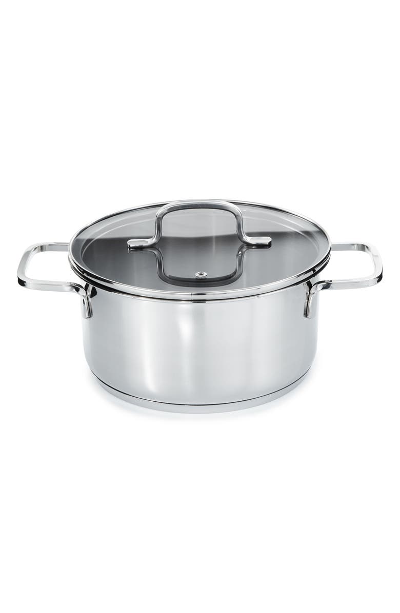 BergHOFF Dina Helix 2.2-Quart Stockpot, Main, color, Silver