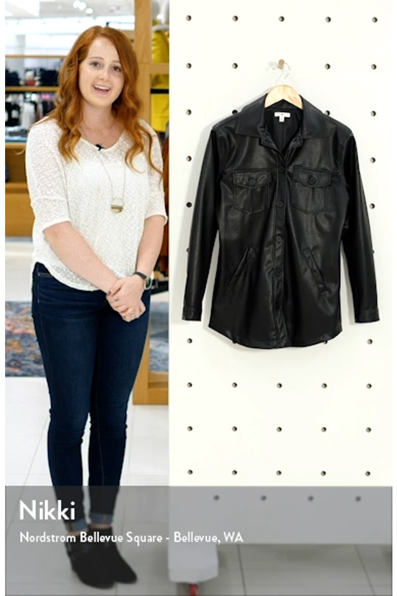 Faux Leather Collar Jacket video