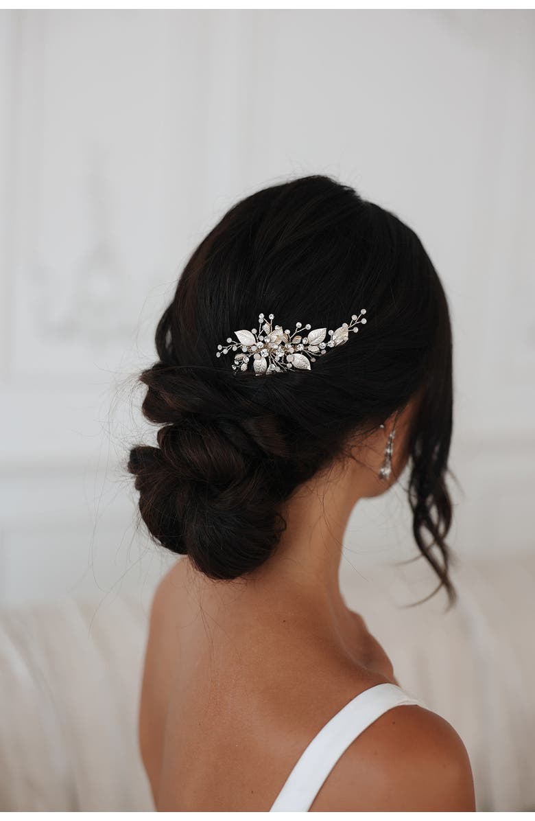 Untamed Petals Talin Crystal Comb, Alternate, color, Gold