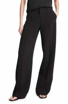 Pintuck Wide Leg Pants