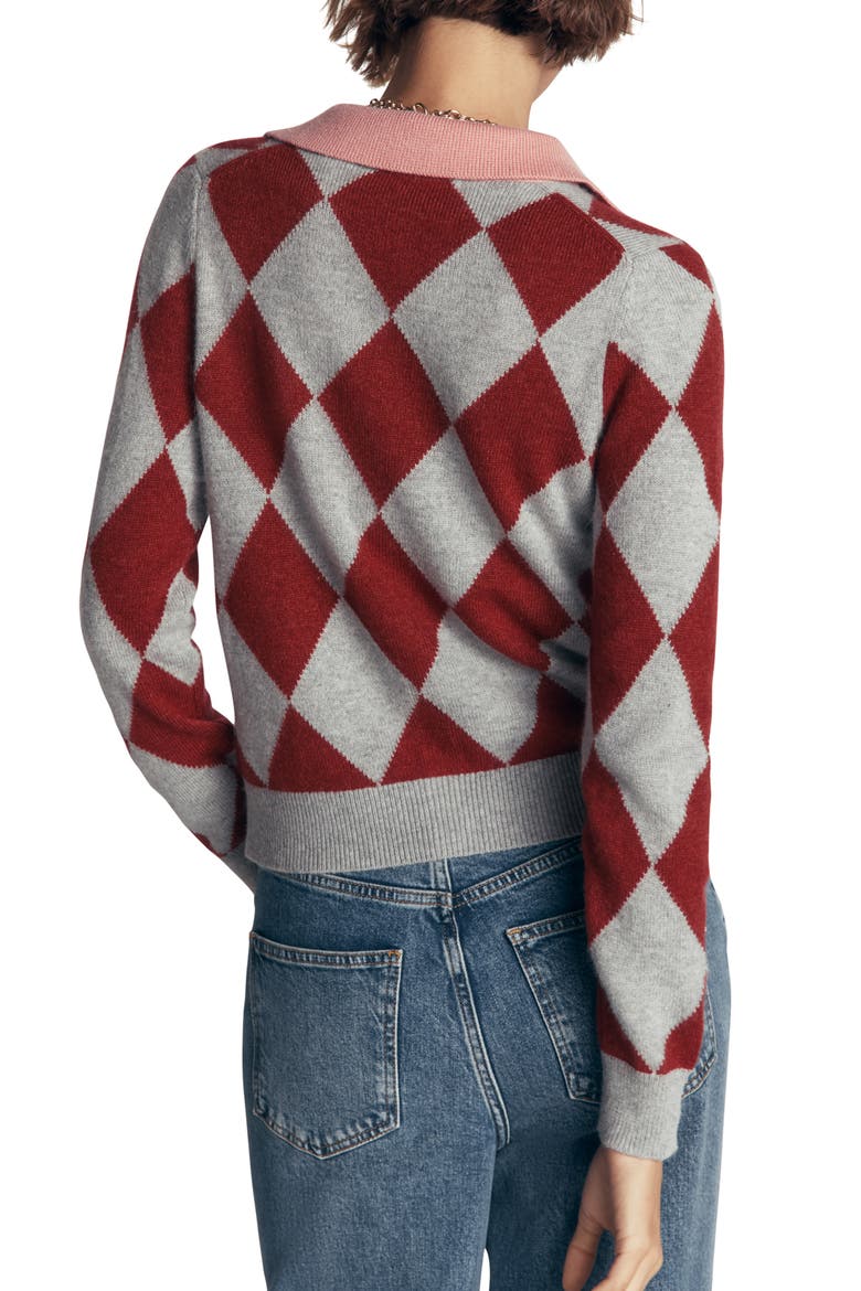 Ariadne Cardigan, Alternate, color, BROWN, ARGYLE
