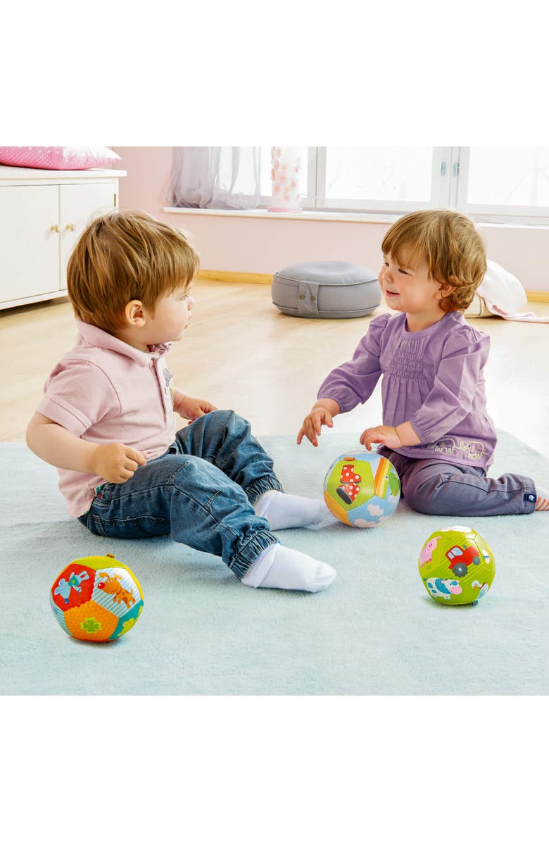 HABA Baby Ball on The Farm 4.5" for Babies 6 Months and Up, Alternate, color, Multi