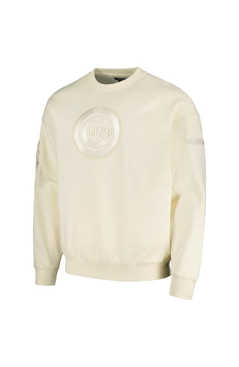 PRO STANDARD Men's Pro Standard Cream Chicago Cubs Neutral Drop Shoulder Pullover Sweatshirt, Alternate, color, Cream
