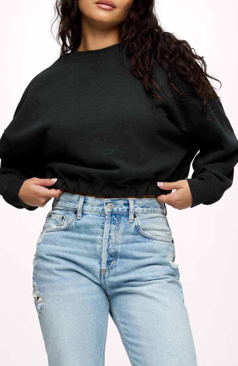 nuuds Cinch Waist Fleece Sweatshirt, Main, color, 