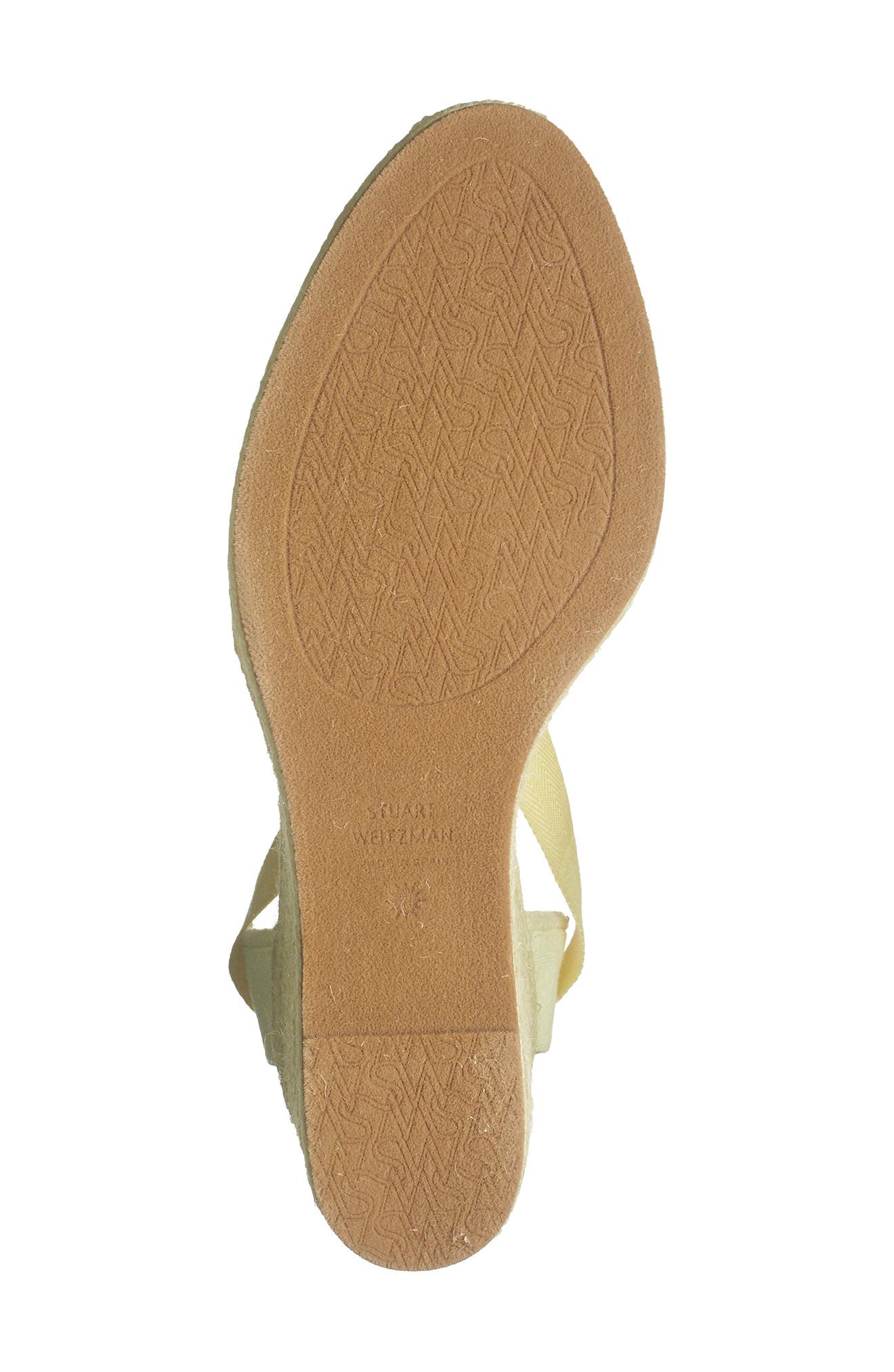 Stuart Weitzman Marguerita Espadrille Wedge, Alternate, color, Pale Yellow