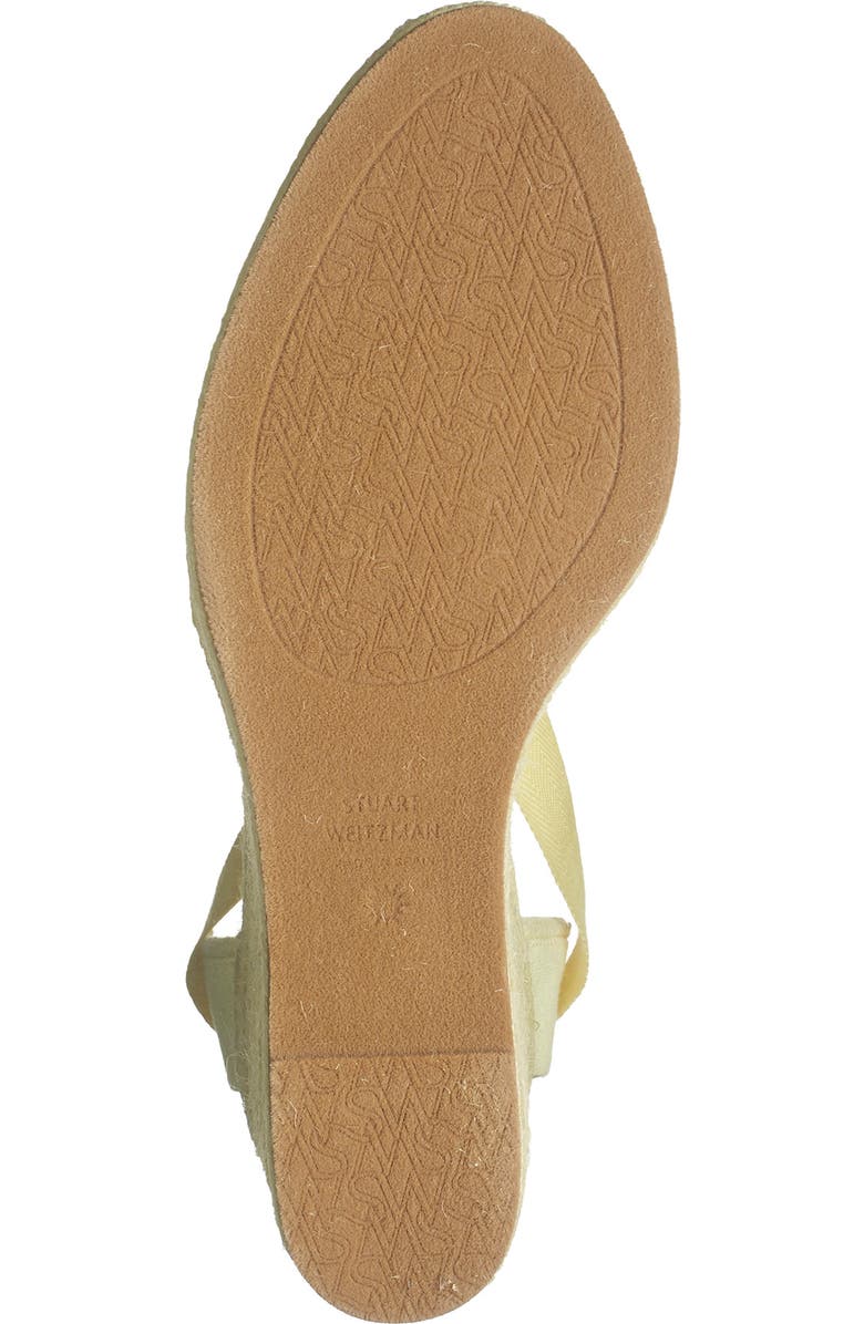 Stuart Weitzman Marguerita Espadrille Wedge, Alternate, color, Pale Yellow