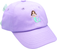 Bits & Bows Brunette Mermaid Twill Bow Baseball Hat