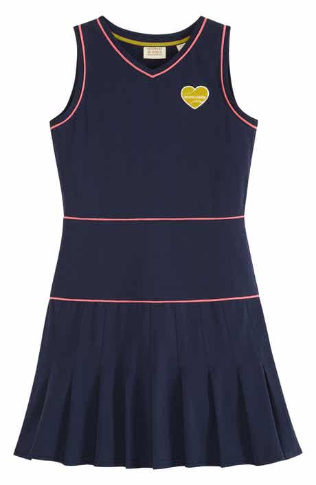 Scotch & Soda Kids' Tennis Appliqué Sleeveless Cotton Jersey Dress