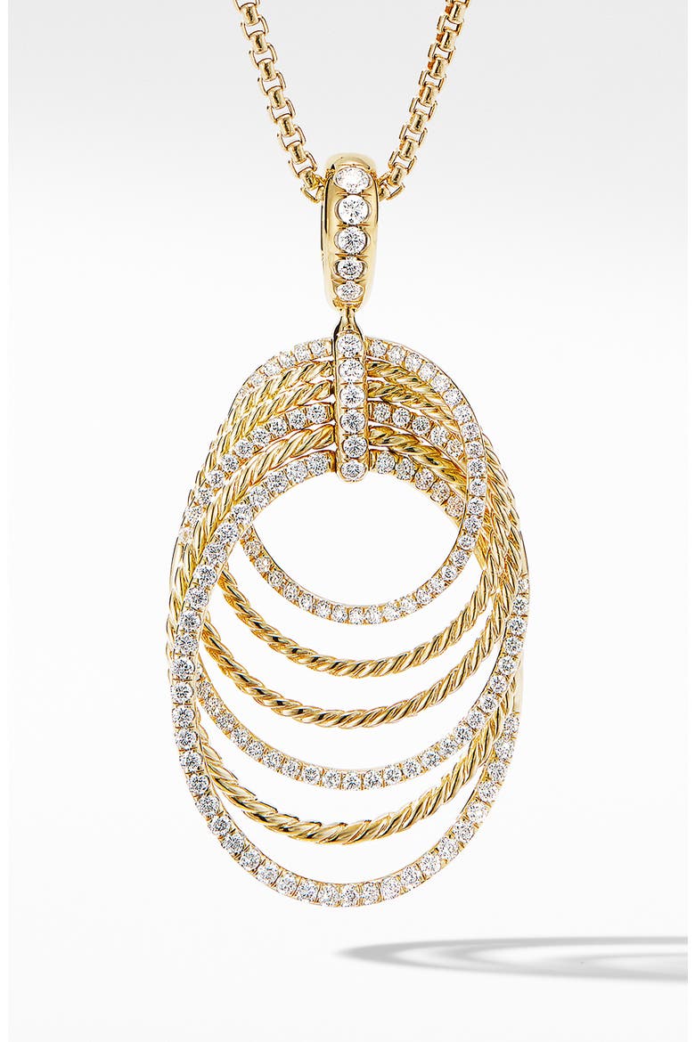 Origami Pendant Necklace in 18K Yellow Gold with Diamonds, Main, color, YELLOW GOLD/ DIAMOND