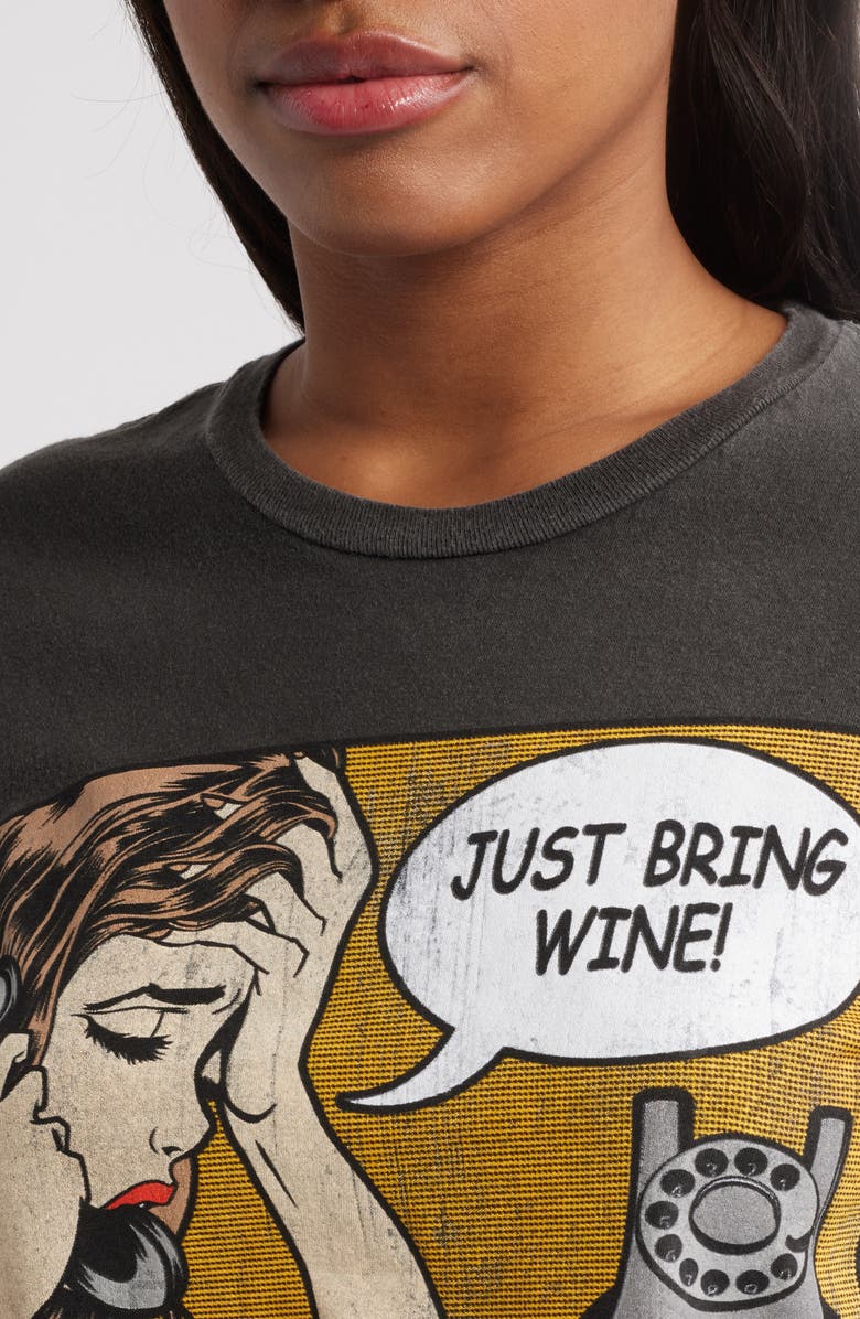 Philcos Just Bring Wine Crop Cotton Graphic T-Shirt, Alternate, color, 