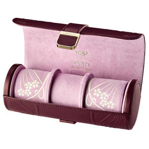 Wolf X All Over Ianthe Triple Watch Roll In Burgundy