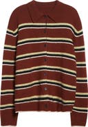 ZANKOV Andrew Stripe Merino Wool & Cashmere Cardigan