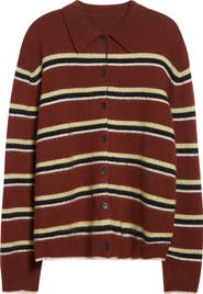 ZANKOV Andrew Stripe Merino Wool
Cashmere Cardigan