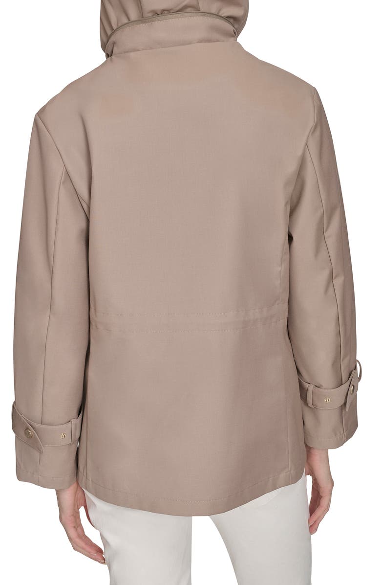 Cole Haan Signature Hooded Oversize Rain Jacket, Alternate, color, Light Taupe