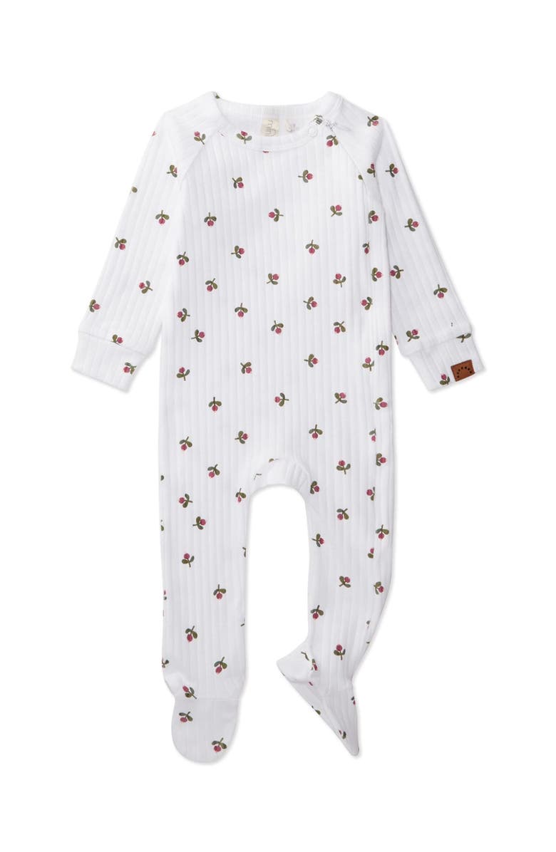 MiniMoi 3 Piece Baby Ribbed Cotton Rich Footie Set, Alternate, color, Winter White