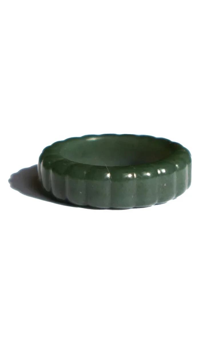 seree Sophia skinny Ribbed jade ring, Alternate, color,