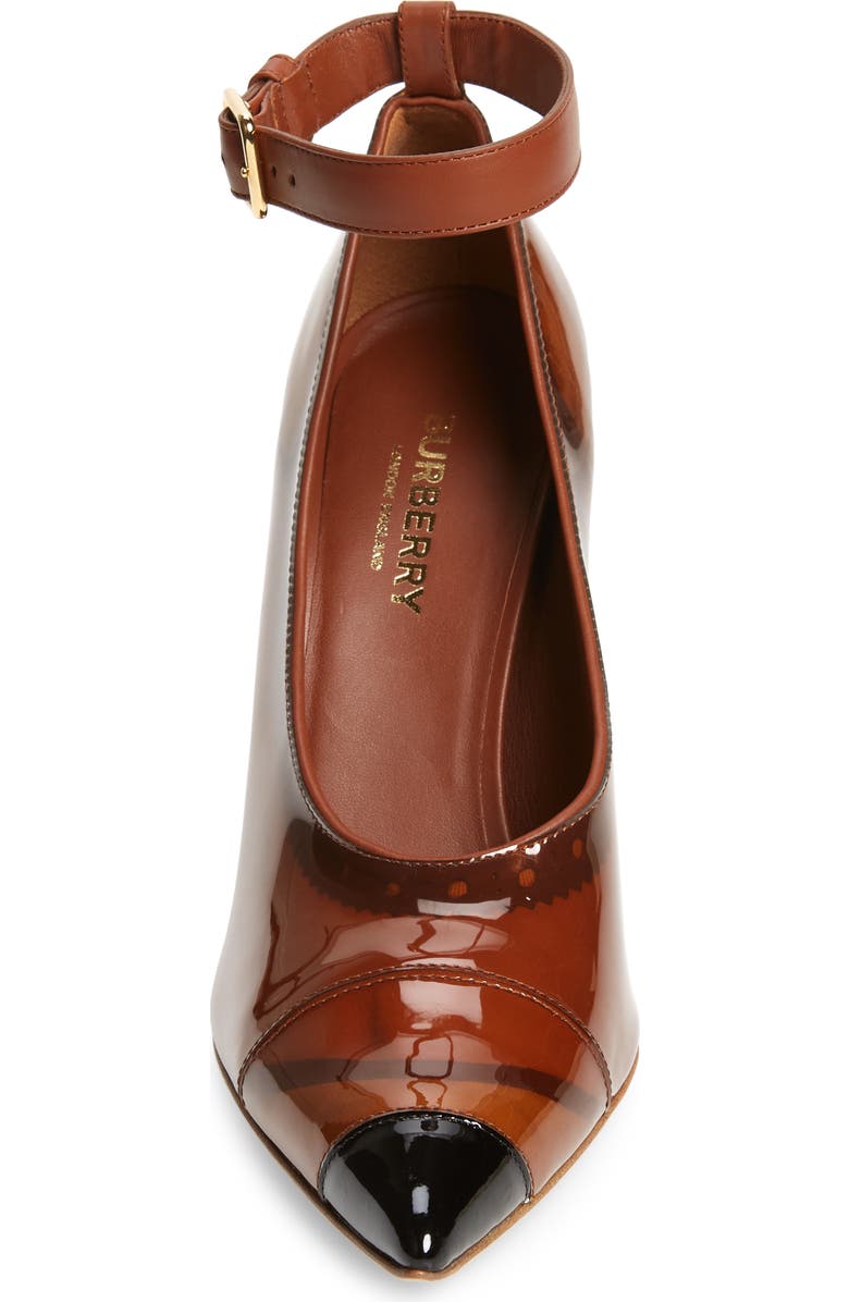 Burberry Brecon Ankle Strap Pointed Toe Pump, Alternate, color,