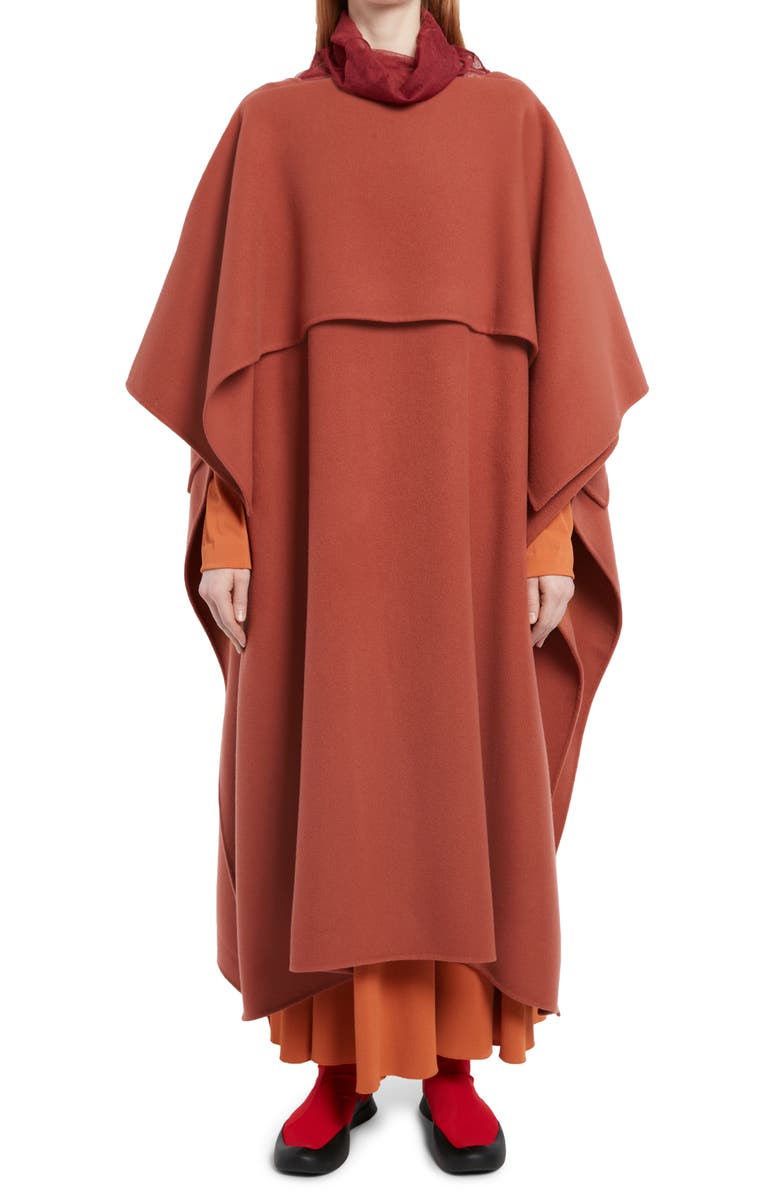 The Row Louise Double Face Cashmere Poncho Coat, Alternate, color,