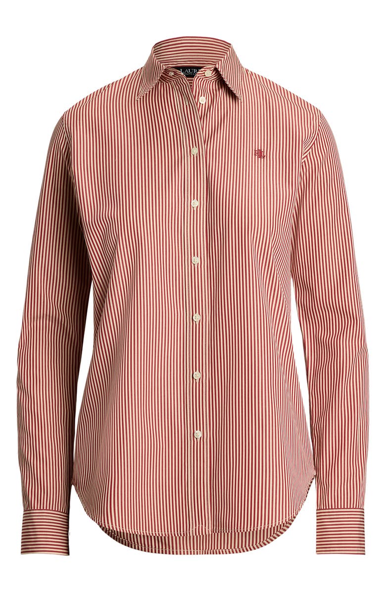 Lauren Ralph Lauren Classic Fit Stripe Broadcloth Button-Up Shirt, Alternate, color,