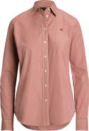 Lauren Ralph Lauren Classic Fit Stripe Broadcloth Button-Up Shirt