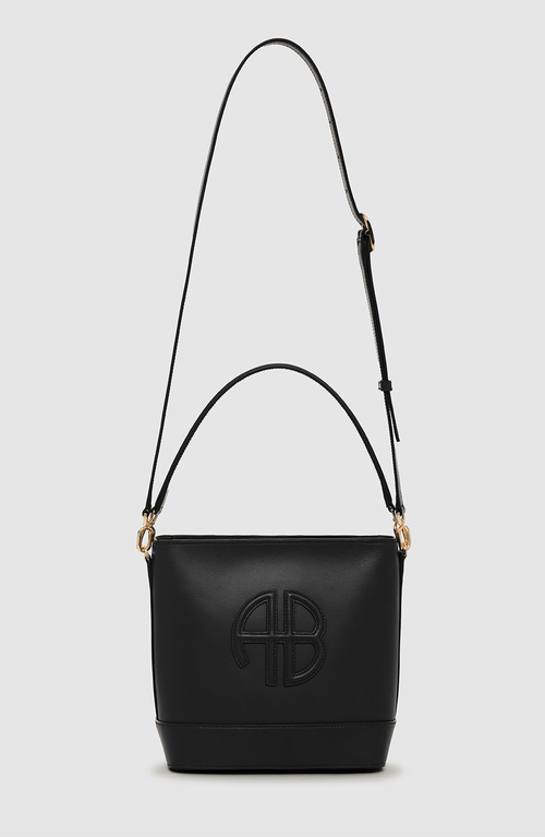 Anine Bing Lili Bucket Bag - Leather - Black In Black