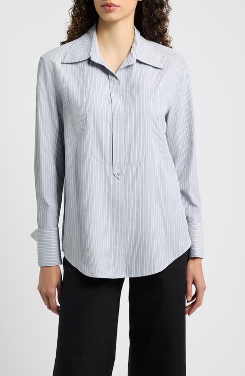Tanner Striped Bib Front Shirt