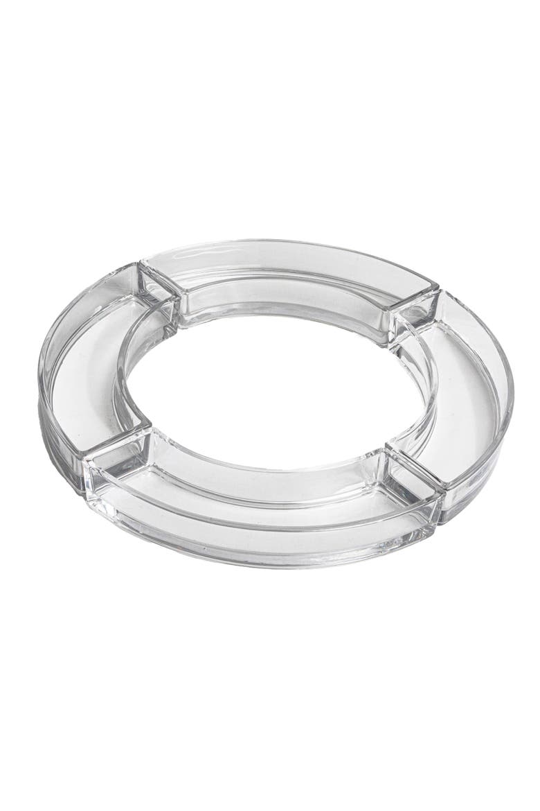 Elegant Curved Glass Dish and Votive Holder, Clear, Main, color, Clear