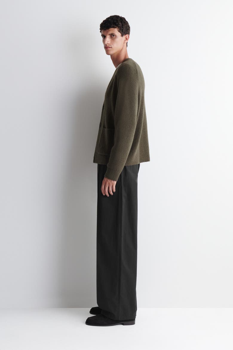 Wool-Blend Bouclé Cardigan, Alternate, color, BROWN