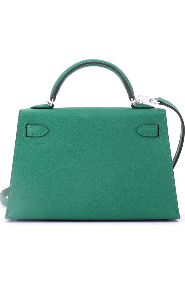 Pre-Owned Hermes Kelly Mini II Bag Green Epsom with Palladium Hardware 20, Alternate, color, Vert Vertigo