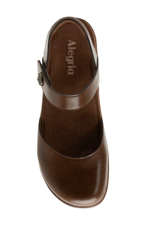 Alegria By Pg Lite Opal Ankle Strap Platform Clog In Brown