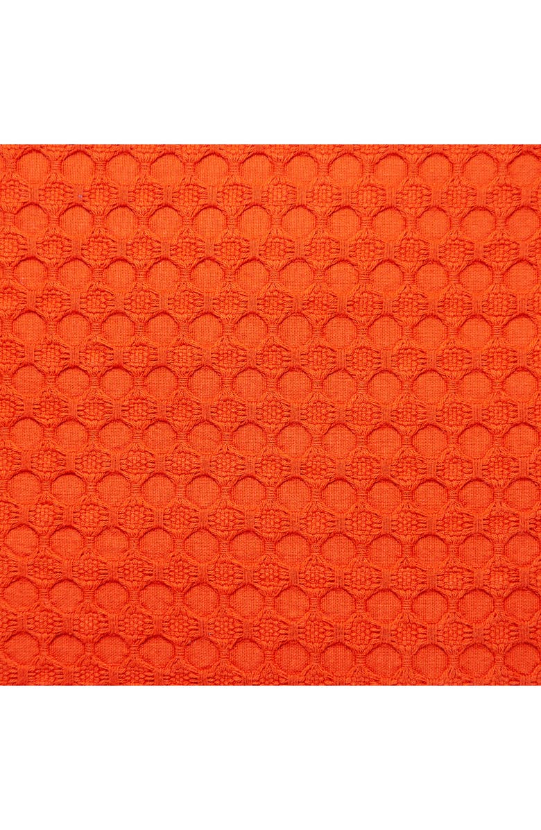 PARKLAND COLLECTION Textured Reversible Throw Pillow, Alternate, color, Orange