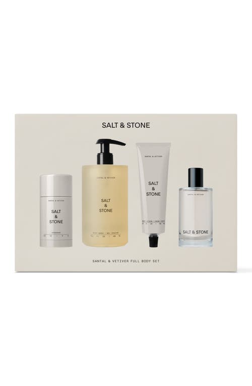 Salt & Stone Santal & Vetiver Full Body Care Ritual Set In Transparent