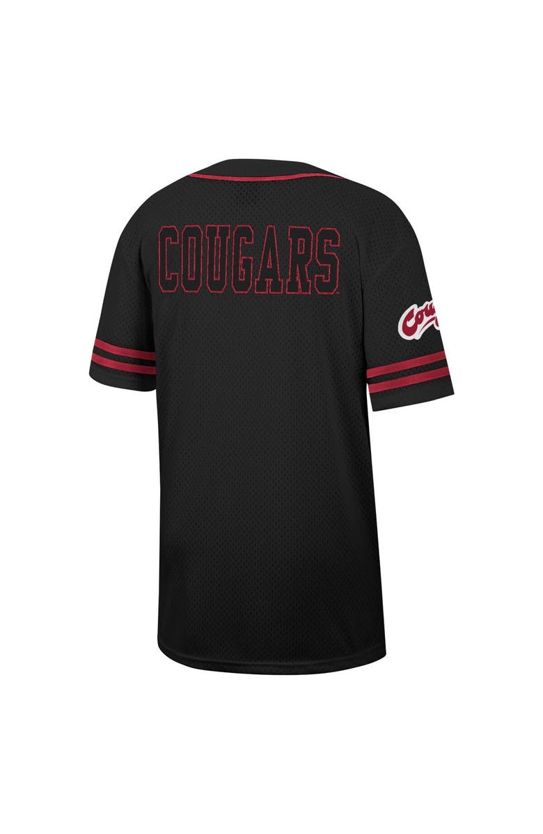 COLOSSEUM Men's Colosseum Black Washington State Cougars Free Spirited Mesh Button-Up Baseball Jersey, Alternate, color,