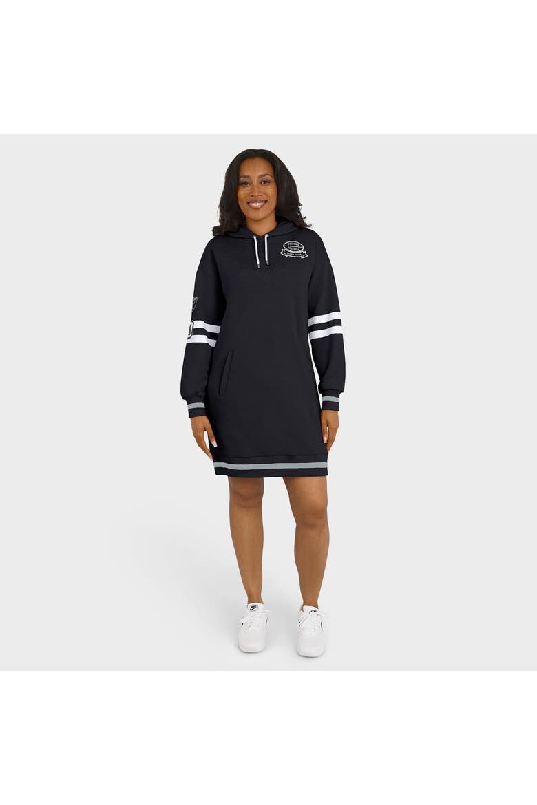 Women's WEAR by Erin Andrews Black Las Vegas Raiders Hoodie Dress, Alternate, color, Black