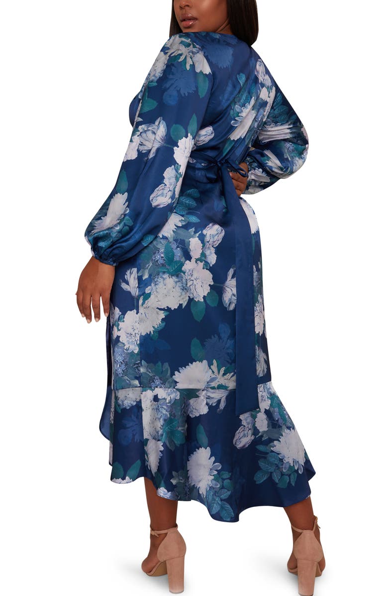 Chi Chi London Salome Long Sleeve Midi Dress, Alternate, color,