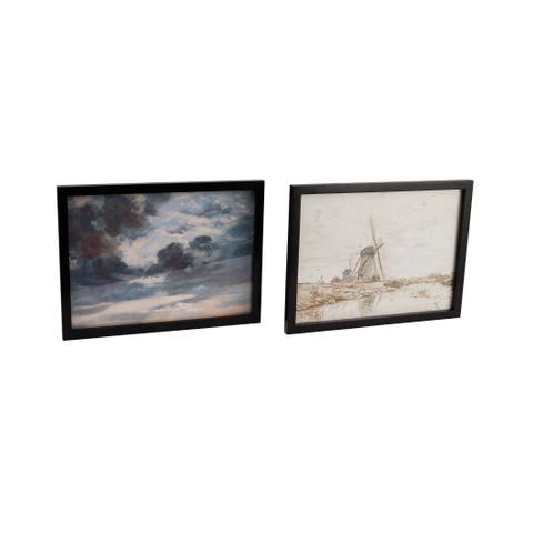 Framed Landscapes, Botanicals, and Abstract Images