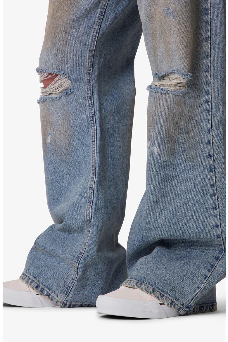 Ripped & Distressed Kick Flare Jeans, Alternate, color, WESTERN BLUE
