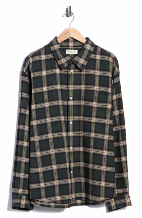 Vintage Plaid Cotton Button-Up Shirt