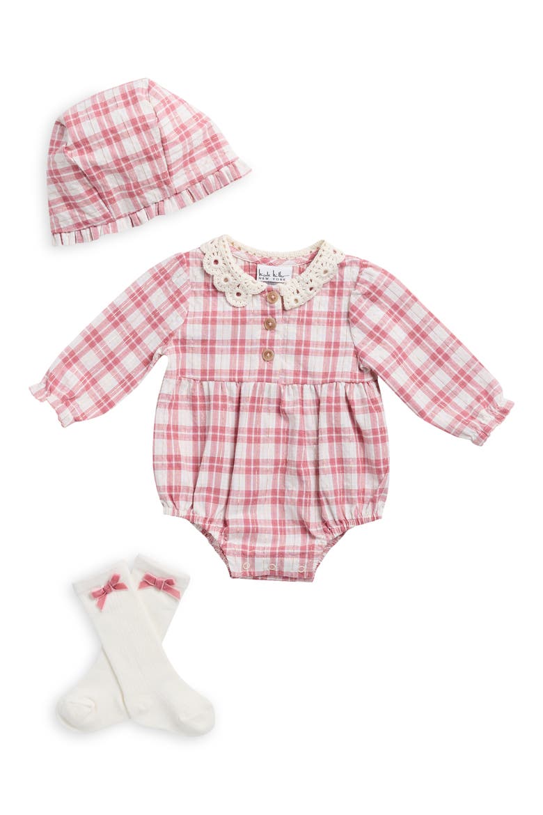 Kids' Plaid 3-Piece Bubble Set, Main, color, MAUVEWOOD