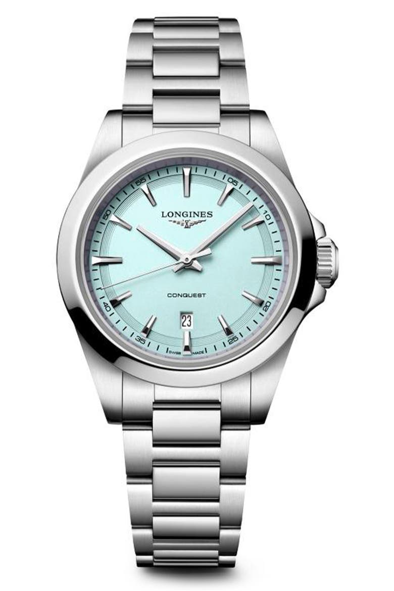 Conquest Bracelet Watch, 30mm, Main, color, BLUE