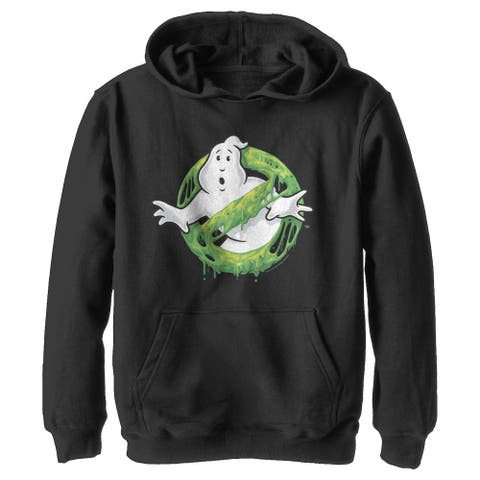 Boy's Ghostbusters Slime Logo  Pull Over Hoodie
