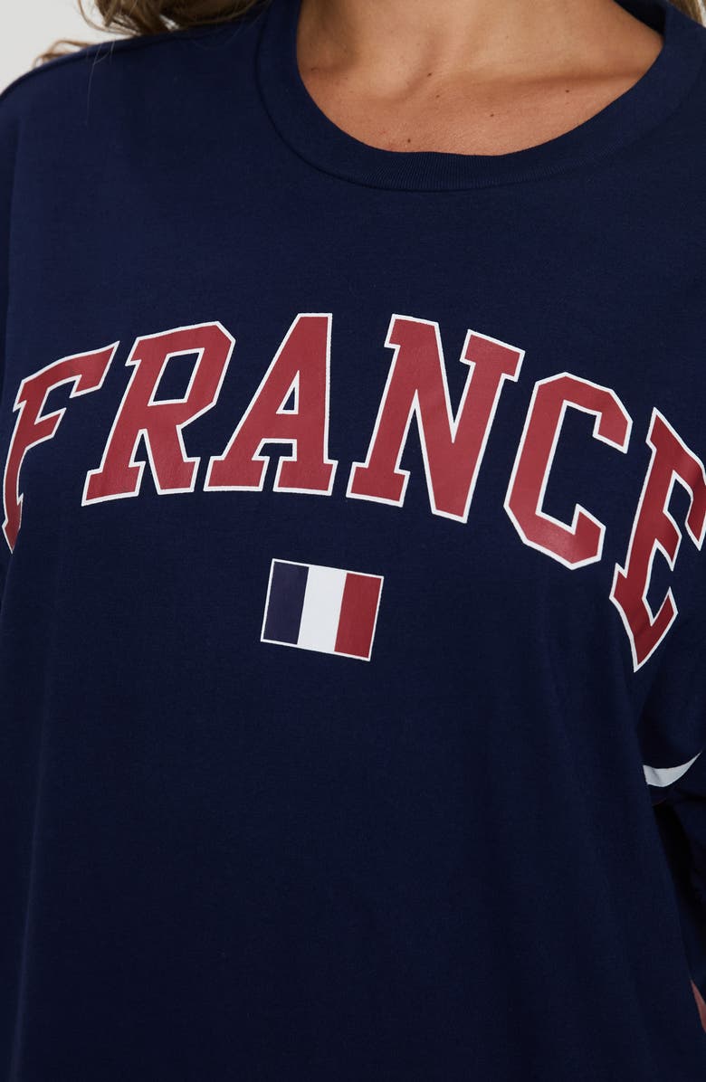 Princess Polly Goal France Oversize Graphic T-Shirt, Alternate, color,