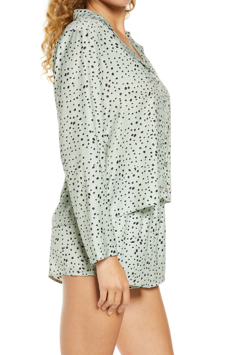 Floral Short Pajamas, Alternate, color, SAGE