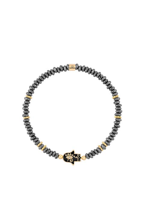 Intuitive Guardian - Eye of Horus Hamsa Hematite Bracelet
