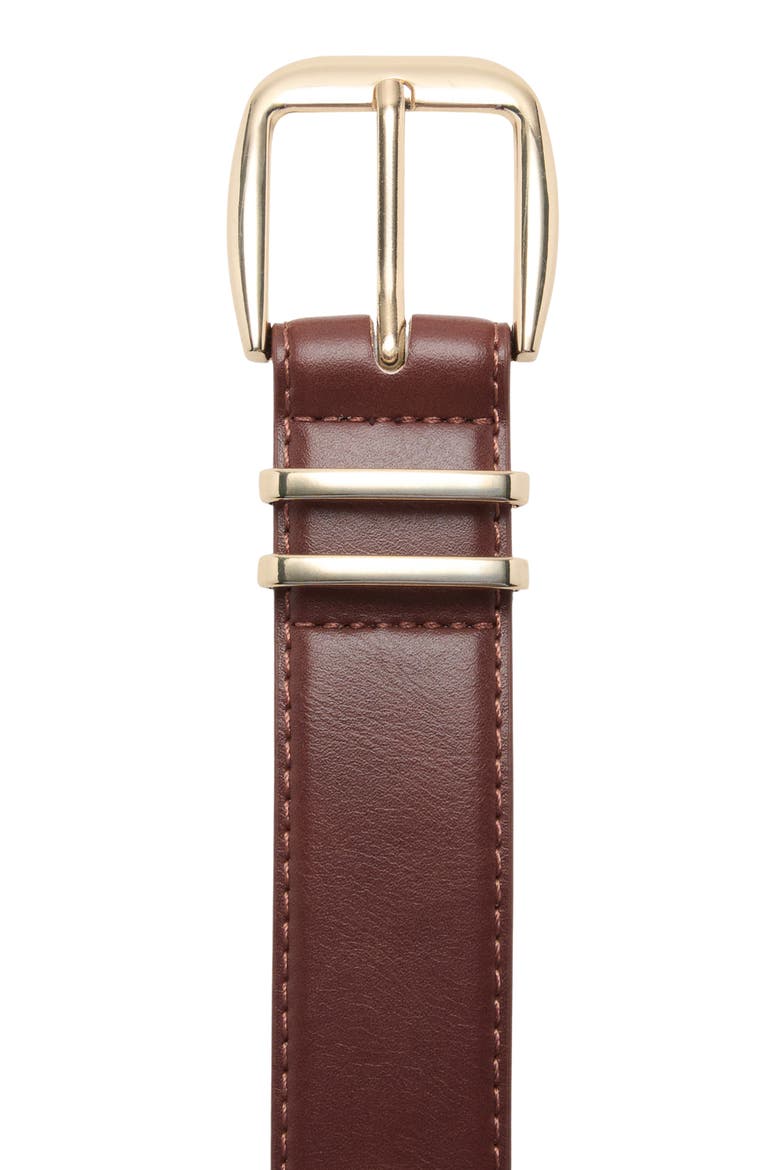 Square Buckle Belt, Alternate, color, BROWN