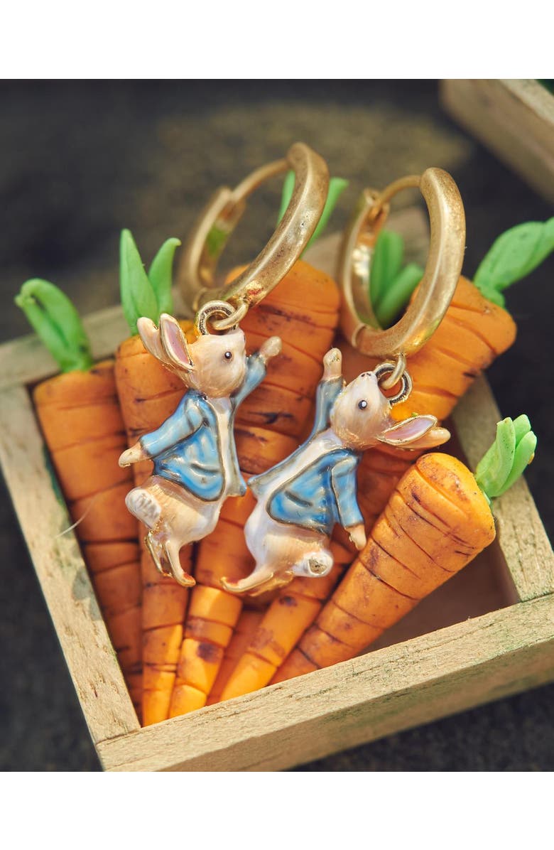 Fable England x Peter Rabbit Huggie Earrings, Alternate, color, Gold