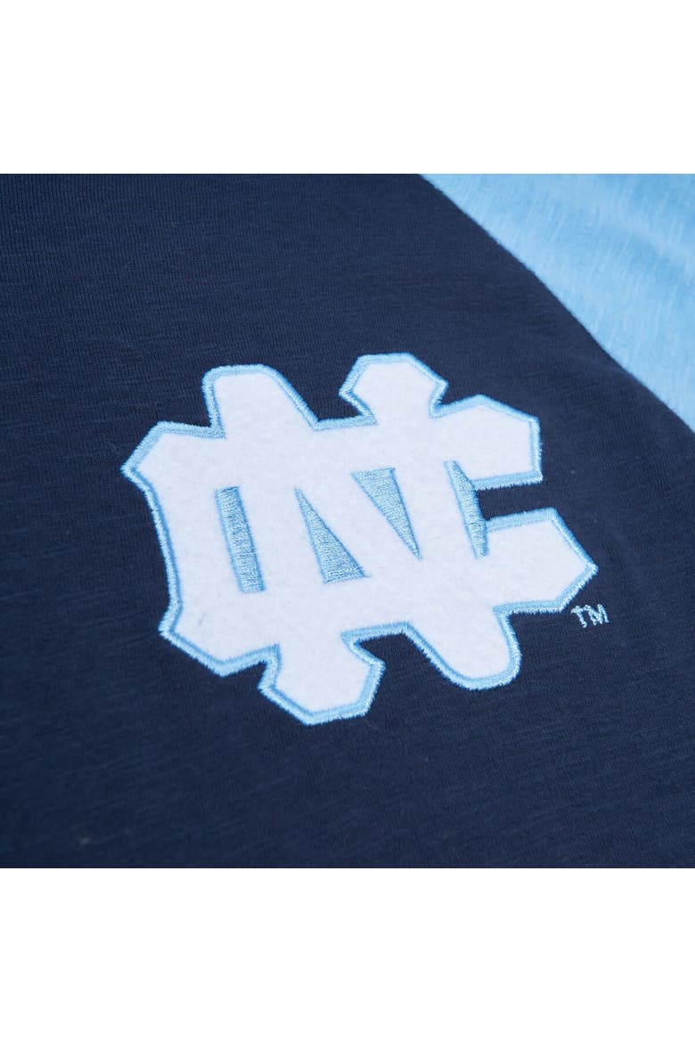 Men's Mitchell & Ness Navy North Carolina Tar Heels Legendary Slub Raglan Long Sleeve T-Shirt, Alternate, color, Navy