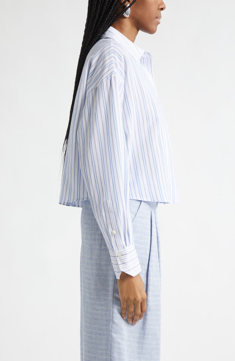 Ramy Brook Marnie Stripe Shirt, Alternate, color, Blue Stripe Combo